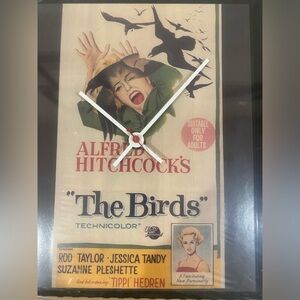 VINTAGE- birds movie clock
